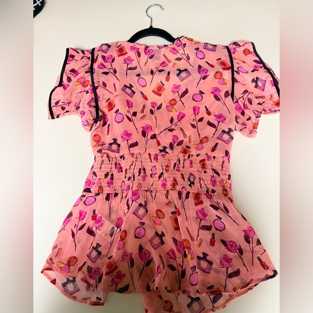 Anisa Makhoul × Maeve V-Neck Puff-
Sleeve Printed Blouse - Picture 7 of 9